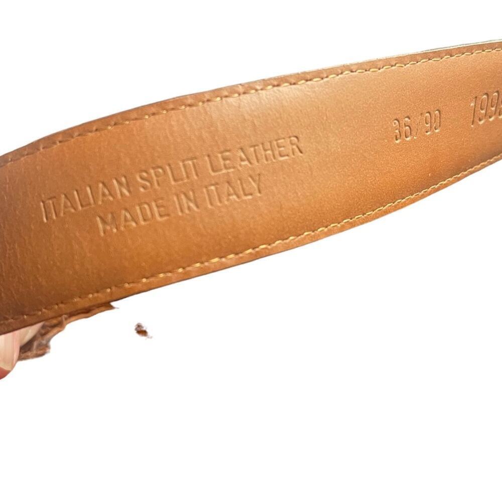 Italian Snake Embossed Split Leather Belt, Career, Office, Travel, Size 36 - Picture 4 of 5
